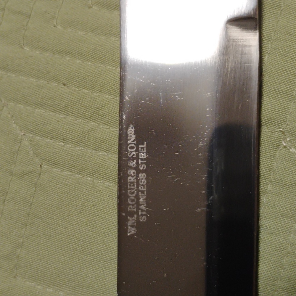 Silver plated carving set & salad set. - Picture 7 of 9